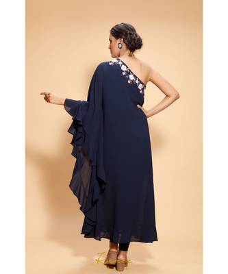 blue embroidered georgette kurta sets 4