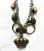 Crown pendant necklace