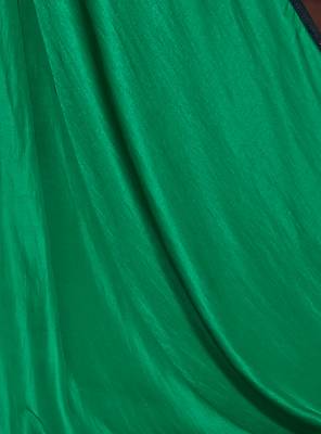 Green embroidered silk saree with blouse 5