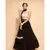 black embroidered crepe readymade lehenga cholis