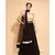 black embroidered crepe readymade lehenga cholis