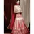 red embroidered silk readymade lehenga cholis