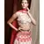 red embroidered silk readymade lehenga cholis