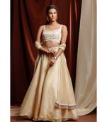 gold embroidered net readymade lehenga cholis