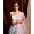 blue embroidered net readymade lehenga cholis