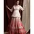 red embroidered silk readymade lehenga cholis
