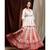 red embroidered silk readymade lehenga cholis