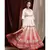 red embroidered silk readymade lehenga cholis