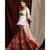 red embroidered silk readymade lehenga cholis
