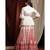 red embroidered silk readymade lehenga cholis