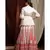 red embroidered silk readymade lehenga cholis