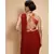 maroon plain georgette saree with blouse