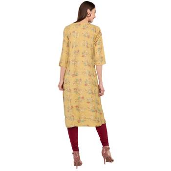 Women's beige  Straight Kurta 2