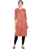 Women's red  Straight Kurta