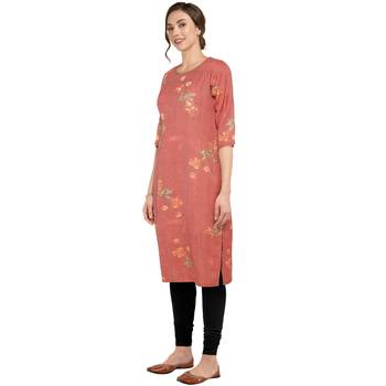 Women's red  Straight Kurta 3