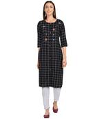 Women's blue  Straight Kurta