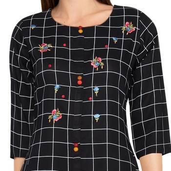 Women's blue  Straight Kurta 4