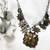 Square flower design necklace