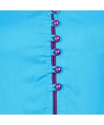 turquoise printed rayon kurti 5