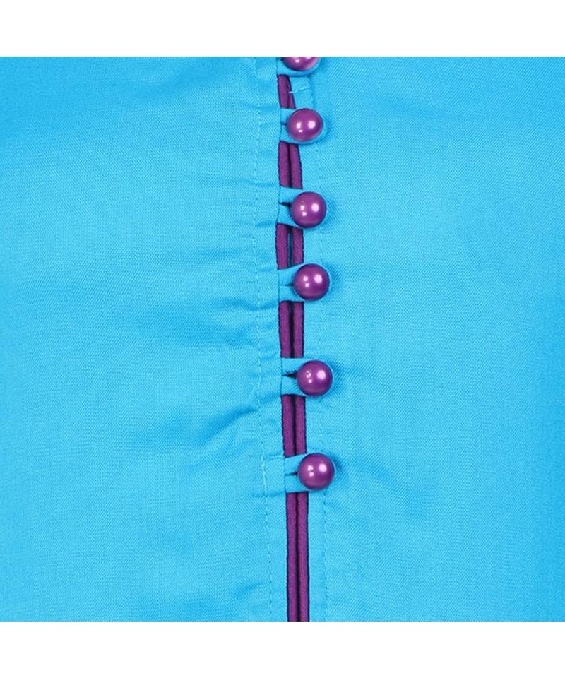 turquoise printed rayon kurti