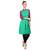 green printed rayon kurti