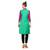 green printed rayon kurti