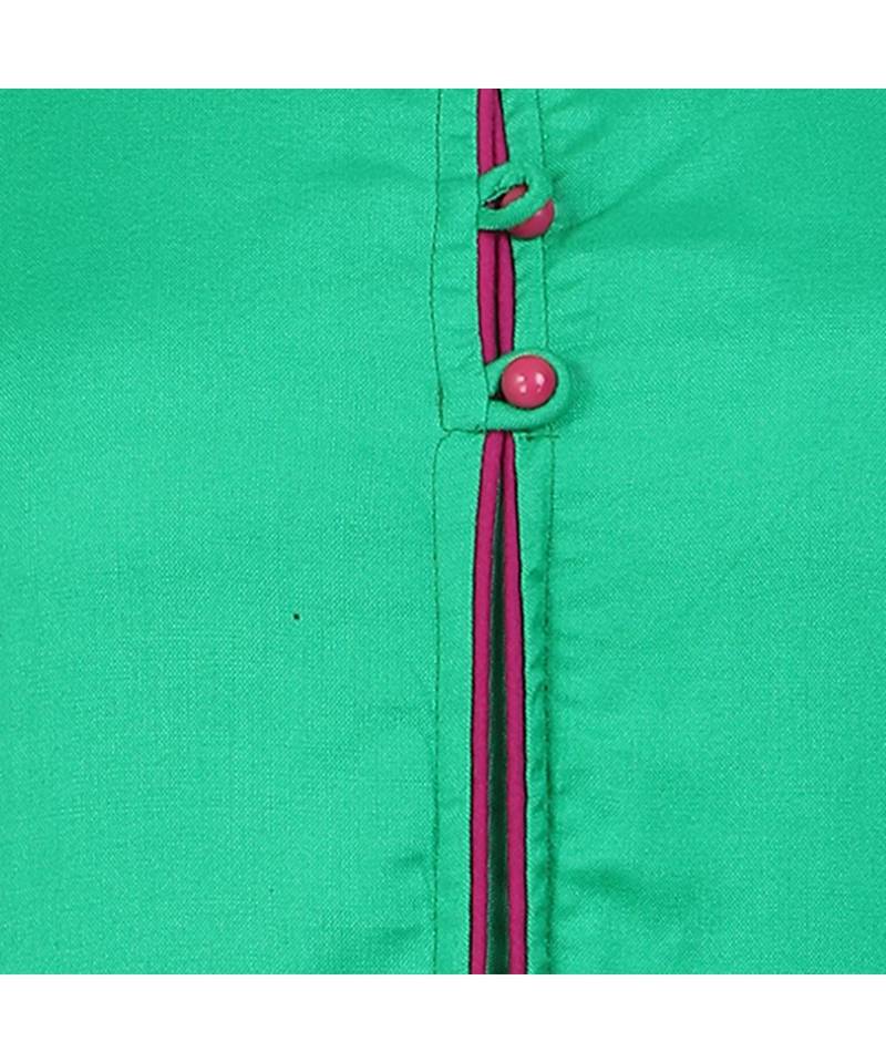 green printed rayon kurti