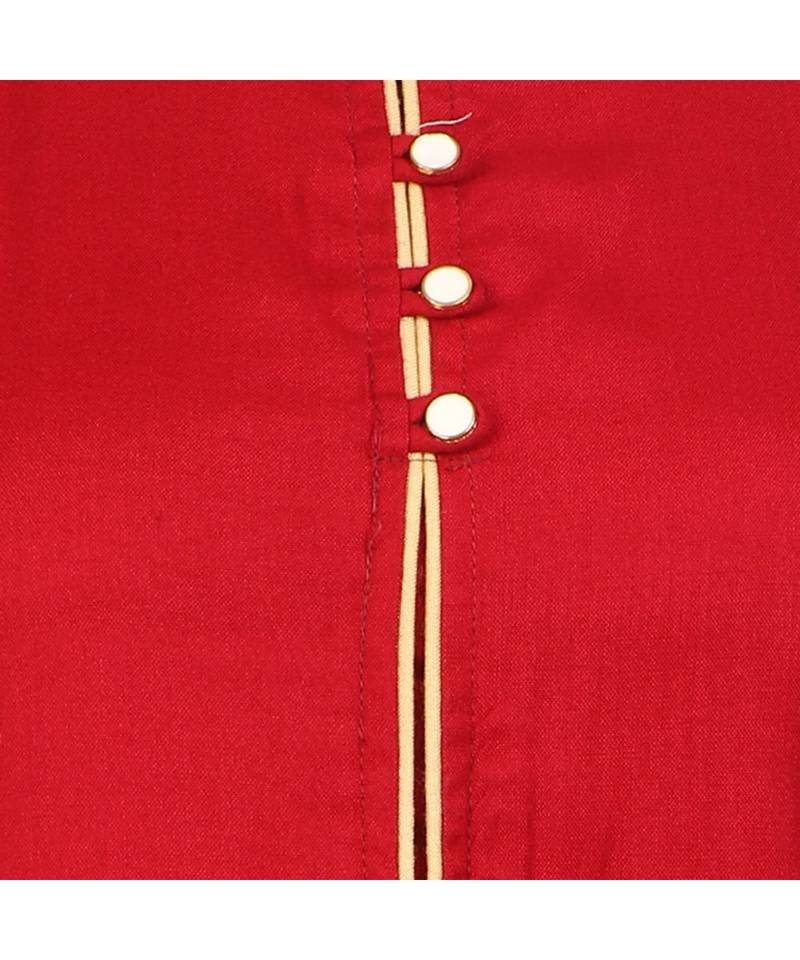 red printed rayon kurti