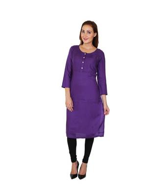 purple printed rayon kurti 1