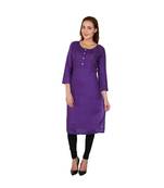 purple printed rayon kurti