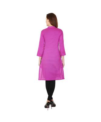 purple printed cotton kurti 5