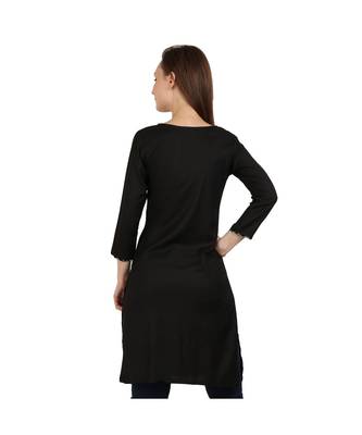 black printed rayon kurti 5