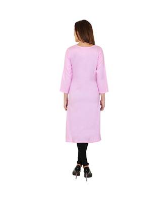 pink printed rayon kurti 2