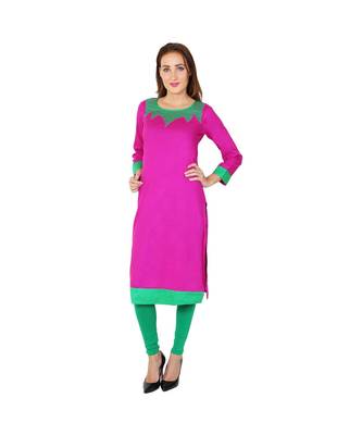 purple printed rayon kurti 1