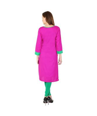 purple printed rayon kurti 2