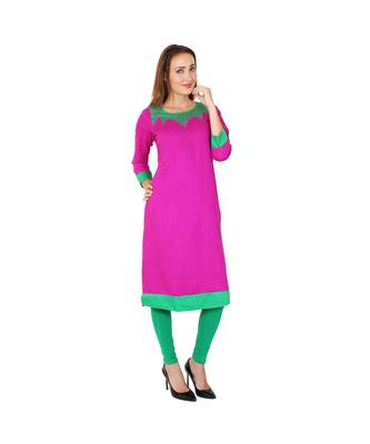 purple printed rayon kurti 4