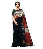 Red woven Art Silk saree with blouse
