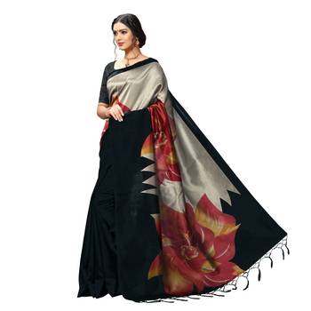 Red woven Art Silk saree with blouse 2