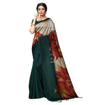 Red woven Art Silk saree with blouse 1