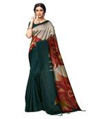 Red woven Art Silk saree with blouse