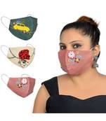 Handcrafted Designer Mask (Pack of 3)