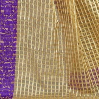 Purple woven art silk saree with blouse 4