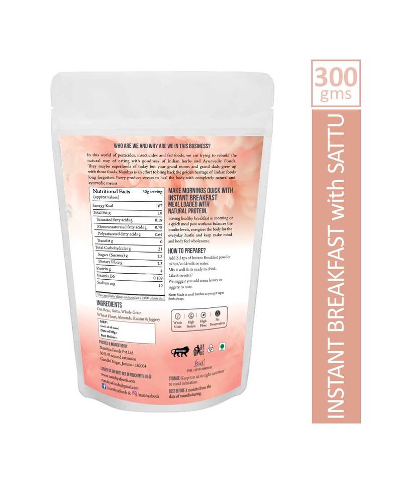 Sattu Instant Breakfast Cereal(With Natural Protein) Namhya Foods