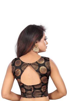 Maroon plain satin saree with blouse 5