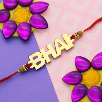 Elegant  Bhaiya Rakhi " BHAI" Designe  For Bhaiya/Brother/Bhai 1