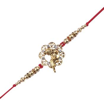 Stylish Classic  Look "BAL GOPAL" Pendant   Rakhi For  Bhaiya/Brother/Bhai 2