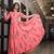 Pink Resham embroidered printed party wear kurti for women