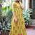Green Resham embroidered printed party wear kurti for women