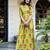 Green Resham embroidered printed party wear kurti for women