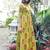 Green Resham embroidered printed party wear kurti for women